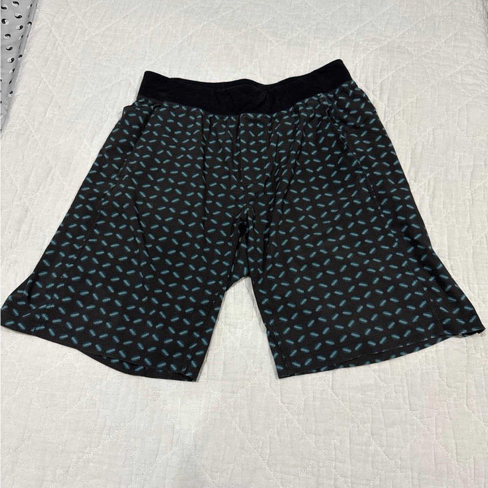 Lululemon Athletica Black and Blue Athletic Shorts